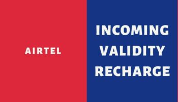 Airtel Incoming Validity Extension Recharge Packs